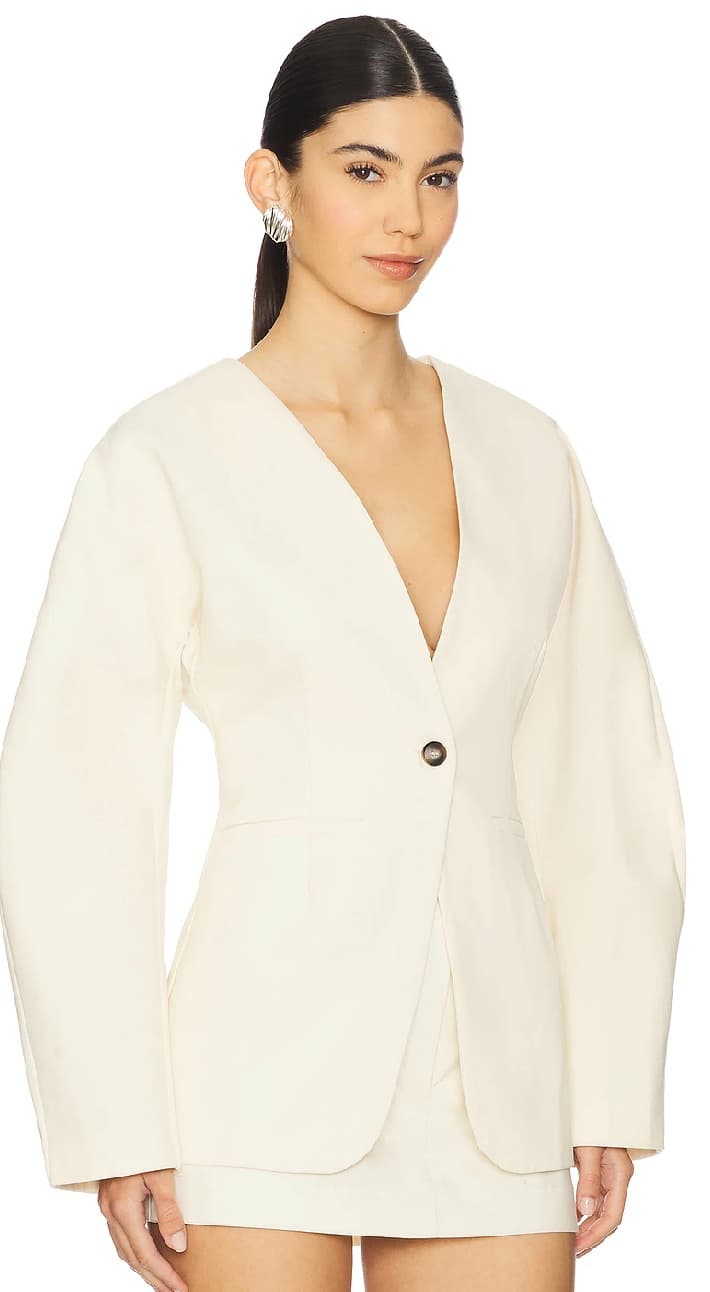 White Cocoon Blazer